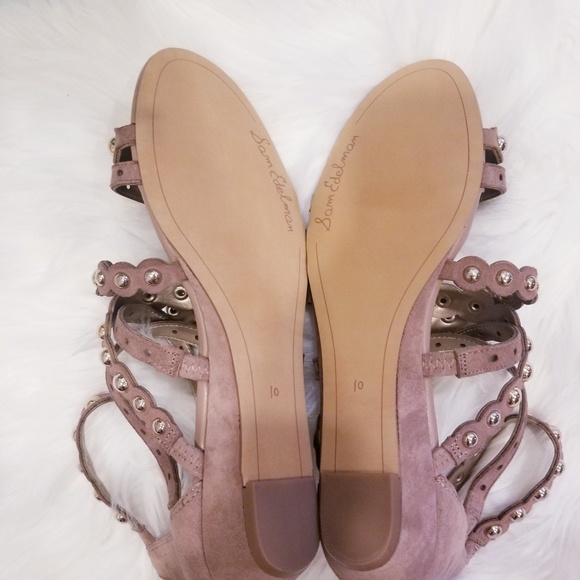 Sam Edelman Dustee Studded Suede Gladiator Sandals - Picture 7 of 8